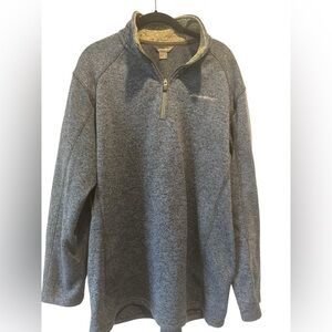 Eddie Bauer Gray Zip Up Fleece Sweater